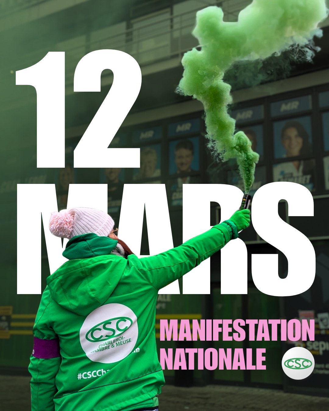 Couverture du tract de mobilisation de la manifestation du 12 mars 2026