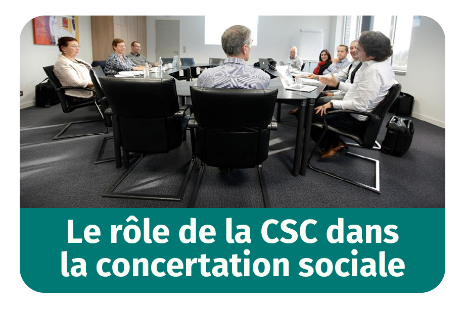 Rôle de la CSC dans la concertation sociale