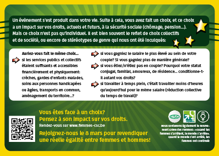 L'égalité n'est pas un jeu de hasard égalité 8 mars femmes csc