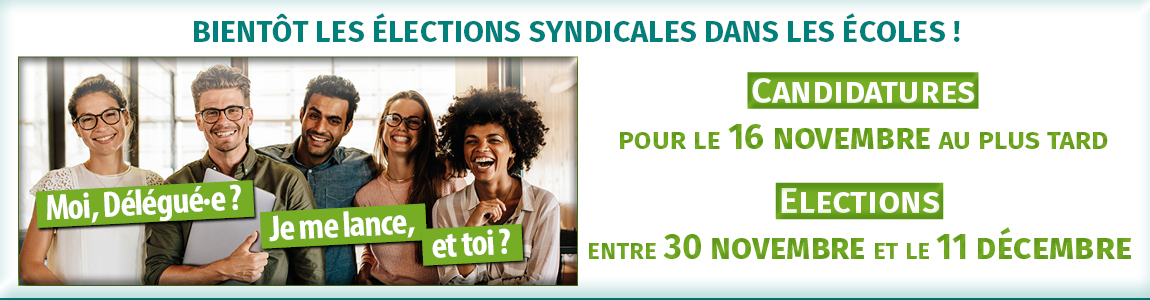 Elections syndicales 2020 dans l'enseignement ES2020-annonce