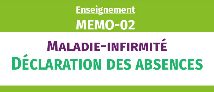 Déclaration des absences pour maladie