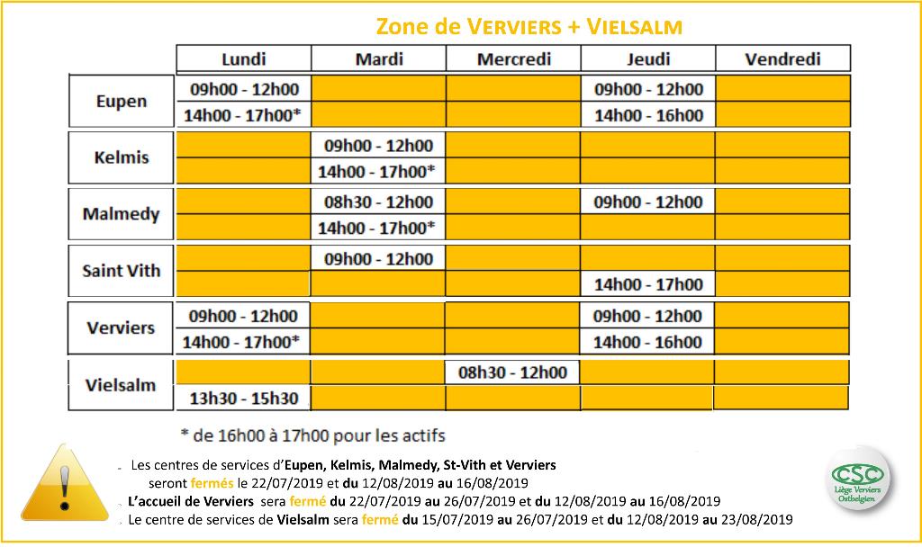 Horaires 07-08 Verviers