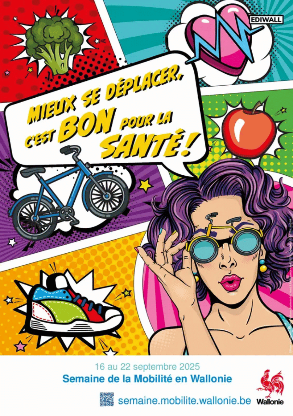 Semaine mobilité 2025 affiche promotionnelle pour la semaine de la mobilité de septembre 2025